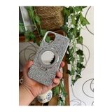 bbtech İphone 13 ve 14 ile Uyumlu Magsafe Özellikli İnce Taşlı Stantlı ve Aynalı Telefon Kılıfı;Gri