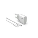 bbtech iPhone 14/13/12/11/X/8/7/6 Serileri ile Uyumlu 20W PD Hızlı Şarj USB-C to Lightning Şarj Seti;Beyaz