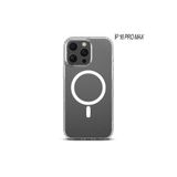bbtech iPhone 16 Pro Max ile Uyumlu Kablosuz Şarj Magsafe Özellikli Şeffaf Silikon Kılıf;Şeffaf