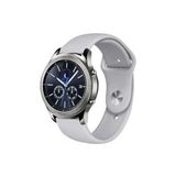 bbtech Samsung Galaxy 3 45mm / Galaxy 46mm / Gear S3 22mm Standart Silikon Kordon Klasik Kayış Esnek 22 mm;Açık Gri