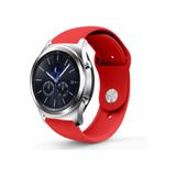 bbtech Samsung Galaxy 3 45mm / Galaxy 46mm / Gear S3 22mm Standart Silikon Kordon Klasik Kayış Esnek 22 mm;Kırmızı