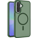Bbtech Samsung Galaxy A27 5g ile Uyumlu Magsafe Özellikli Kamera Lens Korumalı Darbe Emici Mat Yapıda Leke Tutmayan Sert Tpu Şeffaf Kılıf - Koyu Yeşil