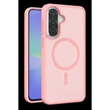 bbtech Samsung Galaxy A37 5g ile Uyumlu Magsafe Özellikli Kamera Lens Korumalı Darbe Emici Mat Yapıda Leke Tutmayan Sert Tpu Şeffaf Kılıf - Pudra