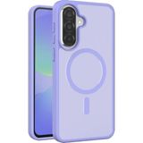 bbtech Samsung Galaxy A57 5g ile Uyumlu Magsafe Özellikli Kamera Lens Korumalı Darbe Emici Mat Yapıda Leke Tutmayan Sert Tpu Şeffaf Kılıf - Lila