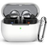 bbtech Samsung Galaxy Buds 3 / 3 Pro ile Uyumlu Silikon Kulaklık Kılıfı - Samsung FreeBuds 3 / 3 PRO - Beyaz