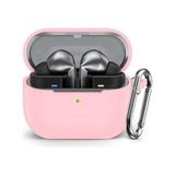 bbtech Samsung Galaxy Buds 3 / 3 Pro ile Uyumlu Silikon Kulaklık Kılıfı - Samsung FreeBuds 3 / 3 PRO - Pembe