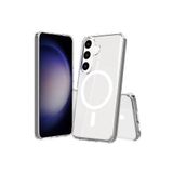 bbtech Samsung Galaxy S23 FE ile Uyumlu Kablosuz Şarj Magsafe Özellikli Şeffaf Silikon Kılıf;Transparan
