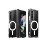 bbtech Samsung Galaxy Z Fold 5 ile Uyumlu Kablosuz Şarj Magsafe Özellikli Şeffaf Silikon Kılıf;Transparan