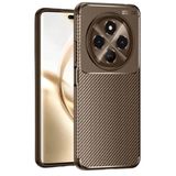 bbtech Tecno Spark 30C ile Uyumlu Kamera Korumalı Karbon Fiber Desenli Düşmeye Dirençli Sert Silikon Kılıf;Kahverengi