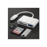 bbtech Type-C Kart Okuyucu MacBook Telefon Bilgisayar Tablet Uyumlu Type-C to USB / SD / TF