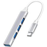 bbtech Type-C To USB 3.0 Çevirici 4 Port Otg Özellikli Telefon Tablet Bilgisayar Tüm Cihazlarla Uyumlu - Uzay Grisi