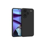 bbtech Xiaomi Redmi Note 13 Pro Plus 5G ile Uyumlu Kamera Korumalı Esnek Silikon Telefon Kılıfı;Siyah