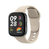 bbtech Xiaomi Redmi Watch 3 Akıllı Bileklik Saat Birebir Uyumlu Silikon Esnek Renkli Kordon;Bej