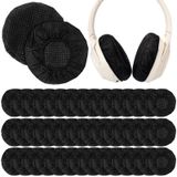 BBTO 200 Parça Tek Kullanımlık Kulaklık Kapakları Kulak Kulak Pedleri 11cm Sıhhi Dokumasız Streç Kulaklık Kulaklık Koruyucu Siyah Sweatproof Kulaklık Kapağı Çoğu Kulak Kulaklığı İçin Uygun