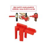 BBU Safety Ayarlanabilir Küresel Vana Kilidi | 13 mm (1/2") – 64 mm (2 1/2") Vana Çapı