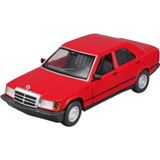 Bburago 1:24 Mercedes-Benz 190 E 2.6 Model Araba Kırmızı | Açılır Kapılı Diecast Koleksiyon Aracı Ço