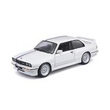 Bburago BMW M3 (E30) ´88 1:24 Model Araba - Beyaz, Koleksiyonluk ve Gerçekçi Mini Araba Maketi