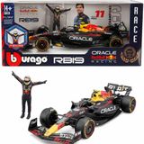 Bburago Oracle Red Bull Racing RB19 Figürlü Formula 1 Yarış Arabası Sergio Perez 1 / 24 Ölçek Model Araba