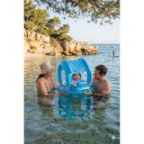 BBYTOYS Yuvarlak Gölgelikli Bebek Simidi – Oturaklı Bebek Deniz ve Havuz Simidi