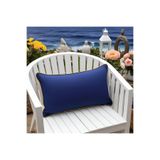 Bc Home Altın Kenar Biyeli Gece Mavisi Dikdörtgen Kırlent Kılıfı Yumuşak Dokulu 1 Adet 30 X 50 Cm
