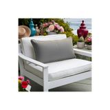 Bc Home Altın Kenar Biyeli Gri Dikdörtgen Kırlent Kılıfı Yumuşak Dokulu 1 Adet 30 X 50 Cm