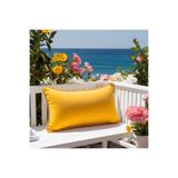 Bc Home Altın Kenar Biyeli Hardal Dikdörtgen Kırlent Kılıfı Yumuşak Dokulu 1 Adet 30 X 50 Cm