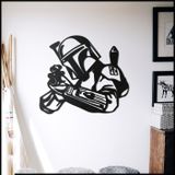 BCDHOMEDECOR,BobaFett Metal Duvar Sanatı - Star Wars Film Temalı Dekor - Oyun Karakteri Tasarım Metal Sanat Eseri - Ev ve Ofis Dekorasyonu(50 * 55cm)