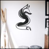 BCDHOMEDECOR,Kumiho Metal Duvar Dekoru – Büyük & Modern Siyah Poster – Giriş Alanı İçin Lazer Kesim Tasarım – Rustik & Boho Tarzı Kadın Figürü – Soyut Hat Sanatı ((35-69cm))