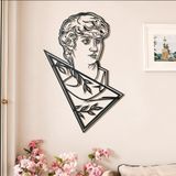 BCDHOMEDECOR,Michelangelo David Metal Duvar Dekoru – Rönesans Sanatı & Yunan Mitolojisi – David Heykeli Portresi – Klasik Yunan & Roma Duvar Sanatı – Lazer Kesim Şıklığı (67-99cm)