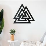 BCDHOMEDECOR,Valknut Metal Duvar Dekoru – İskandinav Mitolojisi ve Odin Sembolü – Kelt ve Nordik Tasarım – Ev Dekoru (40-43cm) (50-53cm) ((40-43 CM))