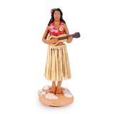 BCSmyer Hawaiian Hula Girl Dashboard Bebek Ukulele Bobbleheads with Car Dashboard Collection Figürinler Ev Dekorasyonu için Hediyeler Mini Boy Bebek Paneli Hula Girl 12 cm Yükseklik
