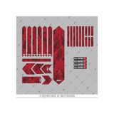 Bcy35 Reflektif Bisiklet Sticker Seti Avantaj Paket Kirmizi Siyah