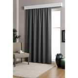 BD Beyaz Dokuma BD Antrasit Gri Blackout Işık Geçirmez Fon Perde 260 x 280 cm Düz Desenli Yıkanabilir