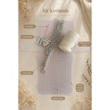 BD fold yarn Krem Çanta Örgü Kiti Plastik Çanta Kanvası 45x21cm 3mm Örgü İpi DIY Kendin Tasarla
