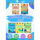 BD Kitap Çocuklar Için 5’li Boyama Kitabı Seti 1 - Ingilizce Kelimeler - 5 Kitap - 80 Sayfa
