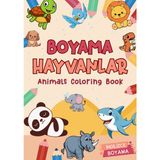 BD Kitap Çocuklar Için Hayvanlar Boyama 1 - Ingilizce Isimlerle Eğitici