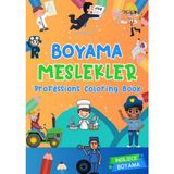 BD Kitap Çocuklar İçin Meslekler Boyama 1 - İngilizce Kelimelerle 3+ Yaş İçin