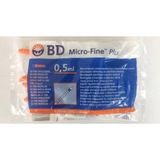 Bd Micro-Fine Plus 0,5 ml 30 g 0,30 mm x 8 mm Insülin Enjektörü Hızlı ve Kolay Enjeksiyon İçin 5 paket 10 lu (50 Adet)
