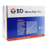 BD Micro-Fine Plus 0,5 ml 30G×8 mm Insulin Enjektörü 100'LÜ Kutu Hafif ve Dayanıklı Özellikte