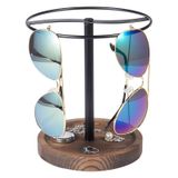 BDBDYEAY Güneş Gözlüğü Düzenleyici Ahşap Gözlük Tutucu Standı, Metal Sunglass Depolama Vitrin 12 Çift Gözlük için, Dresser Masa Masa Tezgah Yatak Odası için Gözlük Düzenleyici