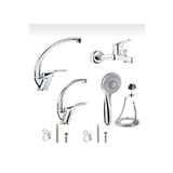 BDL ARMATÜR KCA BANYO LAVABO MUTFAK BATARYASI ÇEŞMESİ MUSLUĞU DUŞ BAŞLIĞI 4’LÜ FULL SET