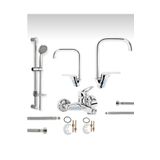BDL ARMATÜR SÜRGÜLÜ DUŞ BANYO LAVABO MUTFAK BATARYASI MUSLUĞU 4’LÜ SET