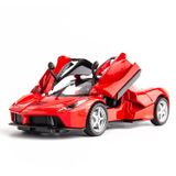 BDTCTK 1:32 Farrari araba modeli geri çekin araba ses ve ışık çocuklar için erkek kız, metal gövde kapısı açıldı kırmızı