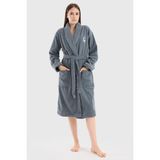 BE-0157-DGY Benetton Bornoz - L - XL - Koyu Gri