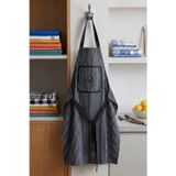 Be-28473-Bk 100% Pamuk 75*85 Cm Çizgili Mutfak Önlüğü Siyah Çizgili