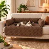 Be Active Kapitone Kedi Köpek Koltuk Koruyucu Minder Evcil Hayvan Koltuk Örtüsü Yatak - Kahverengi
