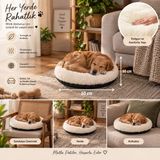 Be Active Kedi Köpek Yatağı 50X50 cm Peluş Minder – Yumuşak Dolgulu Kedi Köpek Yer ve Koltuk Minderi - 1 - Ekru
