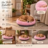 Be Active Kedi Köpek Yatağı 50X50 cm Peluş Minder – Yumuşak Dolgulu Kedi Köpek Yer ve Koltuk Minderi - 1 - Pembe