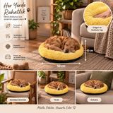 Be Active Kedi Köpek Yatağı 50X50 cm Peluş Minder – Yumuşak Dolgulu Kedi Köpek Yer ve Koltuk Minderi - 1 - Sarı