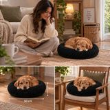 Be Active Kedi Köpek Yatağı 50X50 cm Peluş Minder – Yumuşak Dolgulu Kedi Köpek Yer ve Koltuk Minderi - 1 - Siyah